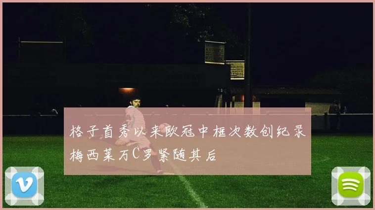 格子首秀以来欧冠中框次数创纪录梅西莱万C罗紧随其后